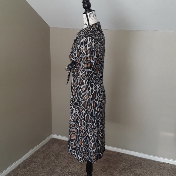 Joseph Ribkoff Metallic Leopard Print Dress - Picture 13 of 17